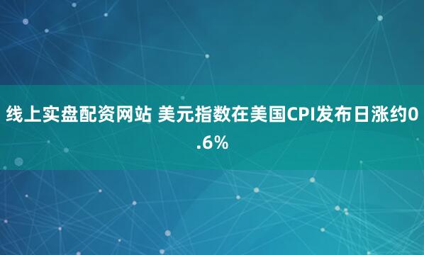 线上实盘配资网站 美元指数在美国CPI发布日涨约0.6%